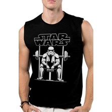 Rock&Roll Rock &roll Trooper Gym Siyah Kesik Kol | Kolsuz Erkek Tshirt | Atlet