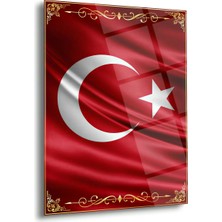 Shiny Art Türk Bayrağı Klasik Cam Tablo – ATA309