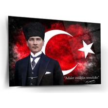 Shiny Art Atatürk Adalet Sözlü Cam Tablo – ATA312