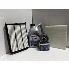 Mobil Hyundai Tucson Benzinli ( 15-20 ) 5W-30 Yağ / Yağ - Hava- Polen Filtre Bakım Seti