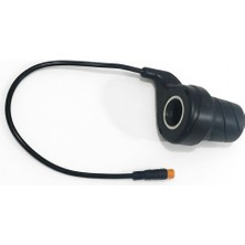 Güçlü Bisiklet Motosiklet E-Bike Elektrikli Bisiklet Avuç Içi Çevirmeli Gaz Kolu - Su Geçirmez Julet Soket 3 Pin 25 cm Kablo