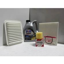 Toyota Auris Benzinli ( 07 - 18 ) 5W-30 Mobil Yağ/ Yağ-Hava-Polen Filtre Bakım Seti