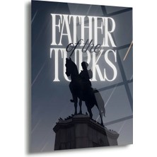Shiny Art Atatürk Atlı Heykel Father Of The Turks Cam Tablo – ATA288
