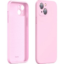 Daniska Baseus Liquid iPhone 13 6.1 Kılıf Kamera Korumalı Içi Kadife Silikon KILIF-(5775)