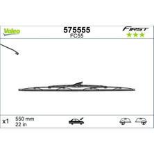 Valeo Zengemtx Silecek Süpürgesi 55CM X1 Normal Tip First Üniversal