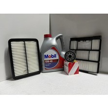 Toyota Corolla 1.3 - 1.4 Enjeksiyonlu 10W-40 Mobil Yağ / Yağ-Hava-Polen Filtre Bakım Seti