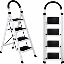 Asil Yıldız Serisi Metal Katlanır Ev Tipi Merdiven 4 Basamaklı