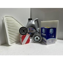 Toyota Auris Dizel ( 07 - 10 ) 5W-30 Mobil Yağ / Yağ-Hava-Polen-Mazot Filtre Bakım Seti