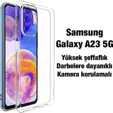 Daniska Ally Sm Galaxy A23 5g Kılıf Kamera Korumalı Ultra Ince Şeffaf Silikon KILIF-(5775)
