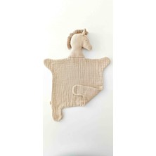 O&G Collection Sevimli At %100 Pamuklu 8 Katlı Müslin Uyku Arkadaşı Yumuşak Bebek Hediyelik