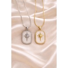 Çift Renk Yıldız Kolye Seti – 316L Paslanmaz Çelik Gold & Silver Kararmayan Kadın Kolyesi (2’li Set)