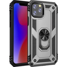 Daniska Ally iPhone 11 Pro Max 6.5inch Yüzüklü Kılıf Armor Shockproof Ring KILIF-(5775)