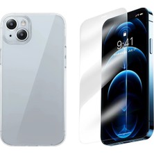 Daniska Baseus iPhone 15 Corning Serisi Silikon Kılıf + Tempered Ekran Koruyucu SET-(5775)
