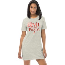 Rock&roll Marka Sever Gri Kısa Kollu Penye Kadın T-Shirt Elbise