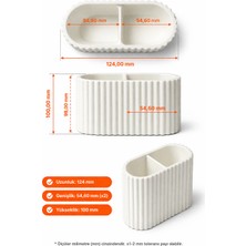 Yapı3D Çok Amaçlı Bölmeli Banyo Organizer | Sert Plastik Diş Fırçası & Diş Macunu Tutucu | Makyaj ve Kişisel Bakım Düzenleyici