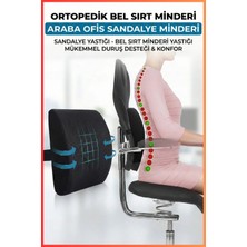 Ankaflex Ortopedik Bel Sırt Minderi - Araba Ofis Sandalye Minderi Sandalye Yastığı- Bel Sırt Minderi Yastığı