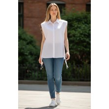 Grizum Omuzları Vatkalı Gömlek