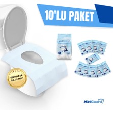 MiniGuard® Su Geçirmez Klozet Örtüsü - Smartfold™ Sistemli -10 Paket x 10 Adet- Toplam 100 Adet Klozet Kapak Örtüsü