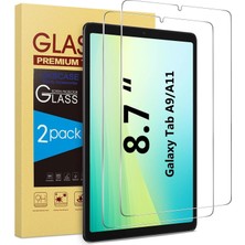 Ukscase Samsung Galaxy Tab A9 / A11 (2023/2025) 8.7 Inç Modelleri ile Uyumlu Temperli Cam Ekran Koruyucu 2 Adet