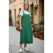 Grizum %100 Keten Elbise