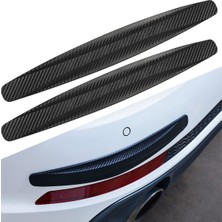 Toyfest 5d Karbon Esnek Tampon Koruma Bandı Tampon Koruyucu Şerit Yumuşak Bant 2'li Paket Siyah Karbon