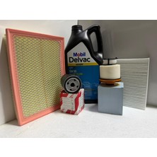 Toyota Hilux ( 15 - 25 ) 5W-30( 7 Lt ) Mobil Yağ / Yağ-Hava-Polen-Mazot Filtre Bakım Seti