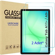 Ukscase Samsung Galaxy Tab A11 Plus (A11+) / A9 Plus (A9+) 5g 11 Inç Uyumlu Temperli Cam Ekran Koruyucu 2 Adet