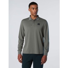 Uzun Kollu Düğmeli Polo Yaka Tişört