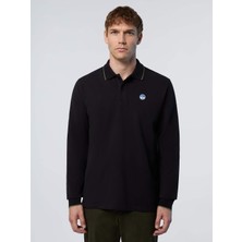 Polo Yaka Uzun Kollu Pamuk Erkek Tişört