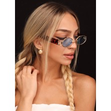 Diana Kors DK002 Leopar Mavi Cam Kadın Güneş Gözlüğü