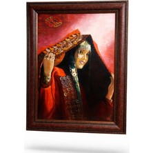 Es Dekor 93 x 73 cm Ölçülerinde, El Işçiliği Yağlı Boya Tablo