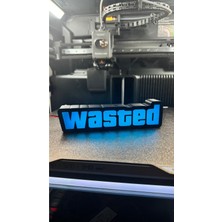 Mavi Gta Wasted Ledli Tablo Buzlu (Usb Type A ile Çalışmaktadır)