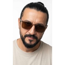 Quinley Signature Brown UV400 Gerçek Polarize Cam Korumalı Erkek Güneş Gözlüğü Kahverengi Çelik Menteşeli