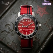 Eski Yeni Antik Komandirskie Erkek Kol Saati – Yeni Sezon Kırmızı Kadran, Koleksiyonluk Sportif Tasarım