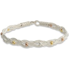 Fm 💎 Premium 1000 Ayar İthal Gümüş Kazaziye Örgü Bileklik