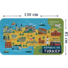Eğitici ve Öğretici Cocuk Odası Türkiye Haritası Duvar STICKER-85X130-3871