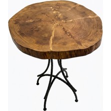 Vanguard Ozturk El Yapımı Doğal Kütük Yan Sehpa