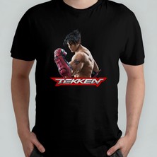 Pixxa Tekken Jin Kazama Unisex %100 Pamuklu Bisiklet Yaka T-Shirt Model 2