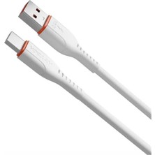 No35 Hytech HY-X105 1m 3A Type-C Beyaz Şarj Kablosu