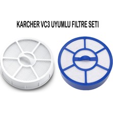 Sekaparts Karcher Vc3 Filtre Seti Hepa + Motor Filtresi | Vc3 Uyumlu Süpürge Filtre Seti | Yıkanabilir Yedek Filtre