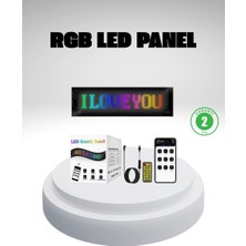 Zcv Mey Ithalat® Rgb LED Panel – Mobil Uyumlu, Yazı ve Gıf Destekli, USB Bağlantılı Dekorati