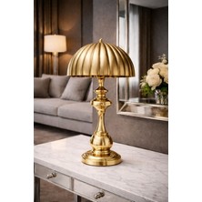 Lampada Umbrella Gold Kaplama Metal Abajur Lüks Serie's Two