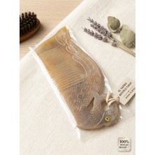 Efsoon Organics %100 Gerçek Manda Boynuzu El Işçiliği Kuş Figürlü Tarak