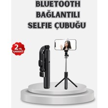 Zcv Mey Ithalat® Kablosuz Bluetooth Selfie Çubuğu – 360° Dönebilir Başlık, Taşınabilir V