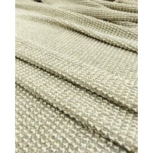 Kumaş Parça Gri Bej Renklerde Örme Kumaş 140X250CM