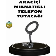 Zcv Mey Ithalat® 360° Dönebilen Katlanır Manyetik Araç Telefon Tutucu – Magsafe Uyumlu, Komp