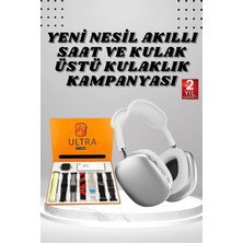 Zcv Mey Ithalat® Kulak Üstü P9 Kablosuz Bluetooth Kulaklık ve 7 Kordonlu Akıllı Saat ZNV2026