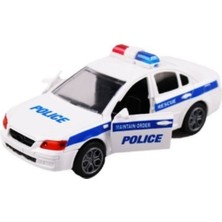 Canes Sesli Işıklı Polis Arabası Kapıları Açılan Çek Bıraklı 13 cm Plastik Polis Arabası