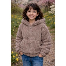 Güzin Fashion Pelus Sweertshirt Kapüşonlu Fermuarli