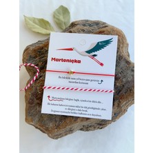 Atölye Merdiven Yıldızlı 2li Marteniçka Bahar Dilek Bileklik Kırmızı Beyaz Ip Bileklik Şans Bilekliği Mart Ipi